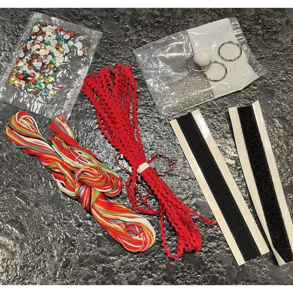 Vtg Christmas Col Jeweled Felt Advent Calendar Kit Paragon 6167 Trimming Tree - Picture 6 of 7